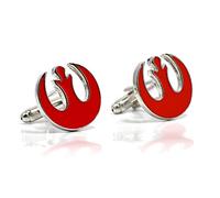 Beaux Bijoux Red Rebel Alliance Symbol Cufflinks - Men's Shirt Cosplay Accessories