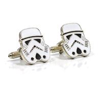 Beaux Bijoux Star Wars Stormtrooper Imperial Cufflinks for Men - Black and White Storm Troopers Cufflinks - Star Wars Novelty Shirt Accessories for Men with Cufflinks Box