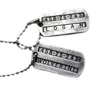 Beaux Bijoux Wolverine and Logan Double Sided Stainless Steel Pendant Necklace without Stone, Lacquer, without stone