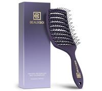 BEAUXSOI Vented Detangling Brush for Wet or Dry, Thick, Coily, and Curly Hair | Curved Vent Brush for Blow Drying