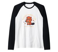 Beaver Buddy Club Cute Flannelette Kawaii Happy Member Raglan Baseball Tee