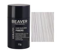 Beaver Building Fibers 12g - White | Instantly Conceals Thinning Areas & Bald Spots | Natural Keratin Thickening Powder for Men & Women | Fuller Look in Seconds