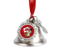 Beaver Canadian Flag Christmas Bells Hanging Decor Wing Bell
