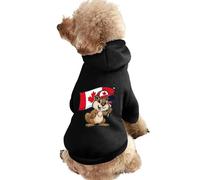 Beaver Canadian Flag Dog Hoodie Sweatshirt Dog Sweater Pet Coat