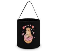 Beaver Donut Dessert Halloween Tricking Or Treating Bucket Bags Reusable Candy Basket Tote Pumpkin Party Favor Bag