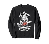 Beaver Funny Call me Antisocial but please don't actually.. Sweatshirt