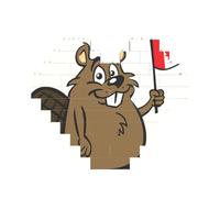 Beaver holding a Canadian flag Printed Jigsaw Puzzle 10.8x12.8 CM, Heart-Shaped Puzzle Challenging Game for Adults, Fun Decorative Wall Decor