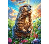 Beaver in A Magical Forest at Sunset 500 Piece Complete Jigsaw Puzzle Set Science Fiction Magical Dream Teens Beginners Educational Challenge Puzzle Fans Group Play Anniversary Quality Material 500