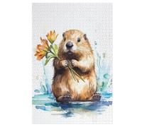 Beaver Jigsaw Wooden Puzzles for Adults 1000 Piece Puzzle Challenging Game Toys Birthday Gift for Adults Kids Boys Girls 78×53cm