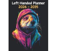 Beaver Left Handed Planner: 10 Year Monthly | Large 120 Month Calendar | Gift For People Who Love River Animals, Wildlife Lovers | Ideal for ... and Busy Individuals | 8.5 x 11 Inches | v1