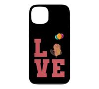 Beaver Love with Balloons Case for iPhone 13