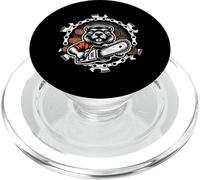 Beaver Lumberjack Forest Worker Chainsaw Wood PopSockets PopGrip for MagSafe