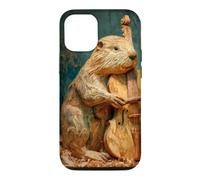 Beaver Playing Cello Instrument Wildlife Music Case for iPhone 12/12 Pro