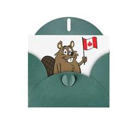 Beaver Print Greeting Cards With Envelopes,Holiday,Birthday,Wedding,And All Occasions