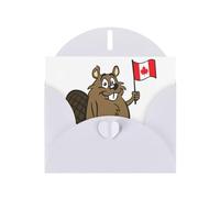 Beaver Print Greeting Cards With Envelopes,Holiday,Birthday,Wedding,And All Occasions