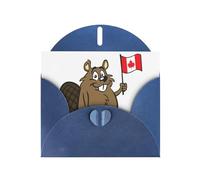 Beaver Print Greeting Cards With Envelopes,Holiday,Birthday,Wedding,And All Occasions