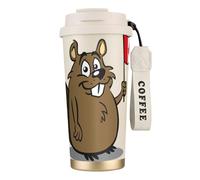 Beaver Print Insulated Coffee Mug, 316 Stainless Steel Vacuum Travel Cup, Keep Hot And Cold