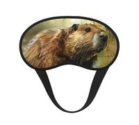 Beaver Print Unisex Blackout Sleep Mask Comfortable Eye Mask for Travel Meditation Sleep Travel