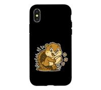 Beaver Rugby run Cartoon Case for iPhone X/XS