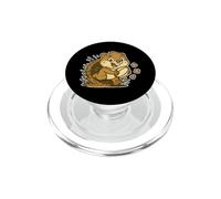 Beaver Rugby run Cartoon PopSockets PopGrip for MagSafe