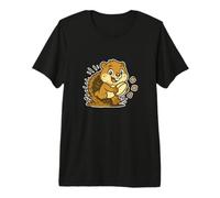 Beaver Rugby Run Cartoon Premium T-Shirt