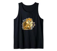Beaver Rugby Run Cartoon Tank Top