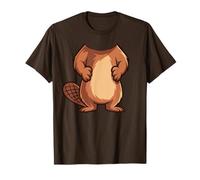 Beaver Shirt Adult Kids Men Women Brown Beaver Costume T-Shirt