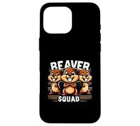 Beaver Squad Three Beaver Funny Friends Teammates Case for iPhone 16 Pro Max