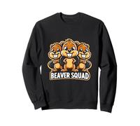 Beaver Squad Three Beaver Funny Friends Teammates Sweatshirt