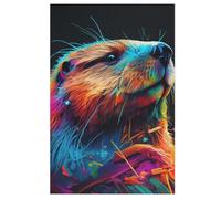 Beaver Wooden Jigsaw Puzzles for Adults Hard Poster Puzzle 1000 Piece Precise Interlocking Educational Game Toys (78×53cm)