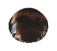 Beaver Working1 Print Bath Hair Cover For Women Reusable Double Waterproof Layers Shower Caps For Women Ladies