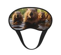 Beaver Working1 Print Comfort Eye Mask for Sleeping Light Blocking Nap for Travel Yoga Camping Night Rest