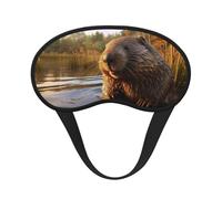Beaver Working2 Print Comfort Eye Mask for Sleeping Light Blocking Nap for Travel Yoga Camping Night Rest