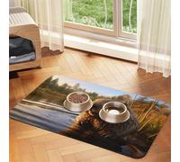 Beaver working2 Print Pet Feeding Mat Dog Mat for Food and Water Bowl Dogs Water Dispenser Mat Dogs Accessories