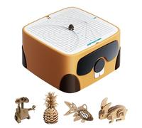 BEAVERBOT Cardboard Cutter for Kids, Safe DIY Cardboard Construction Tool Kit, Educational Craft Toy for 4+ Boys and Girls, for Creativity Projects 3D Models