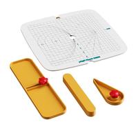 BEAVERBOT Cardboard Cutter for Kids, Safe DIY Craft Tool Kit with Angle, Circular & Straight Cutting Blades, Includes Measuring Scale Plate,Creative Building Toy for Ages 3+ Boys & Girls