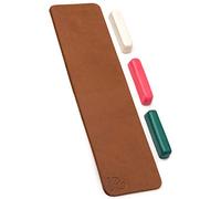 BeaverCraft Leather Strop for Knives Sharpening LS7P03 - Knife Sharpening Kit with 3 Polishing Compound - Knife Strop Block 7 х 30 cm - Stropping Leather Kit - Knives Sharpener Double Sided