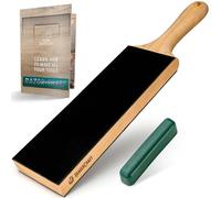 BeaverCraft Leather Strop Kit for Knife Sharpening 7 x 20 - Leather Knife Strop with Polishing Compound - Stropping Kit Double Sided LS1P1, Razor Sharpener for Knives, Chisels - eBook Guide Included