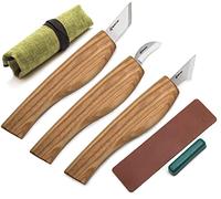 BeaverCraft Wood Carving Knife Kit for Beginners S55 - Whittling Knife Set Includes Detail Chip Carving Knives and Leather Strop - Whittling Tools - Hobbies for Men