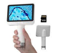 BEAVERLAB Microscope 1600X, handheld Microscope with 4.0" IPS Screen, digital Microscop for Kids 3-12, coin Microscope, usb Microscope with 8 LED Lights Compatible with Android, iOS, Computer