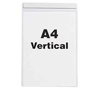 Beaverswood Magnetic Industrial Strength Document Pockets A4 Vertical Clear (Pack 10) - MP4V/10