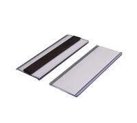 Beaverswood Magnetic Ticket Holder (Clear) With Card Insert (White) For Shelving and Racking H38mmxW100mm (Pack 100) - TS310M