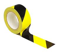 Beaverswood Industrial Vinyl Floor Line Marking Tape 50mmx33m Black/Yellow (Roll