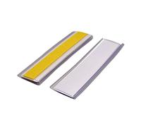 Beaverswood Self Adhesive Label Holder, Magnet Label Card Racks with 100 Clear Protective Films and 100 White Paper Strips for Office, Warehouse, Shelf, Cabinet - 15x80mm Pack of 100