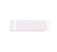 Beaverswood Self-Adhesive PVC Label Holder (Clear) With White Card For Shelving and Racking H30mmxW80mm White (Pack 100) - AL38