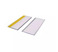 Beaverswood Self-Adhesive Ticket Holders (Clear) With Card Insert (White) For Shelving and Racking H80mmxW200mm (Pack 50) - TS820