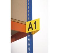 Beaverswood Yellow Magnetic Angled Aisle Marker - Trianglular Sign for Aisle Identification - 95mm (High) x 130mm (Wide) x 130mm (Long)
