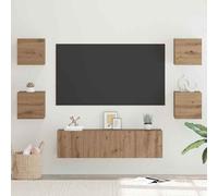 beaverton 120cm wooden 6 piece entertainment unit in artisan oak
