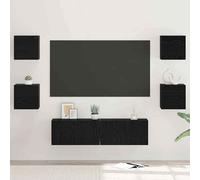 beaverton 120cm wooden 6 piece entertainment unit in black oak