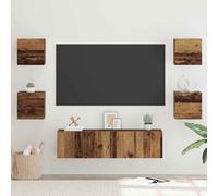 beaverton 120cm wooden 6 piece entertainment unit in brown